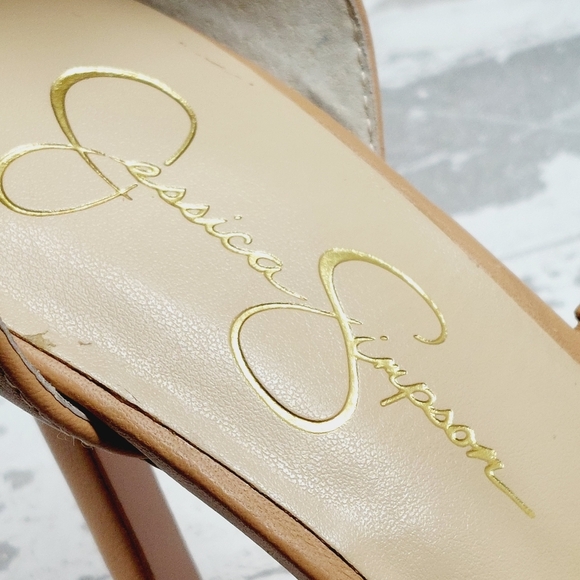 New Jessica Simpson Oprina Gold Studded Caged High Heel Sandals X427 - Picture 10 of 13